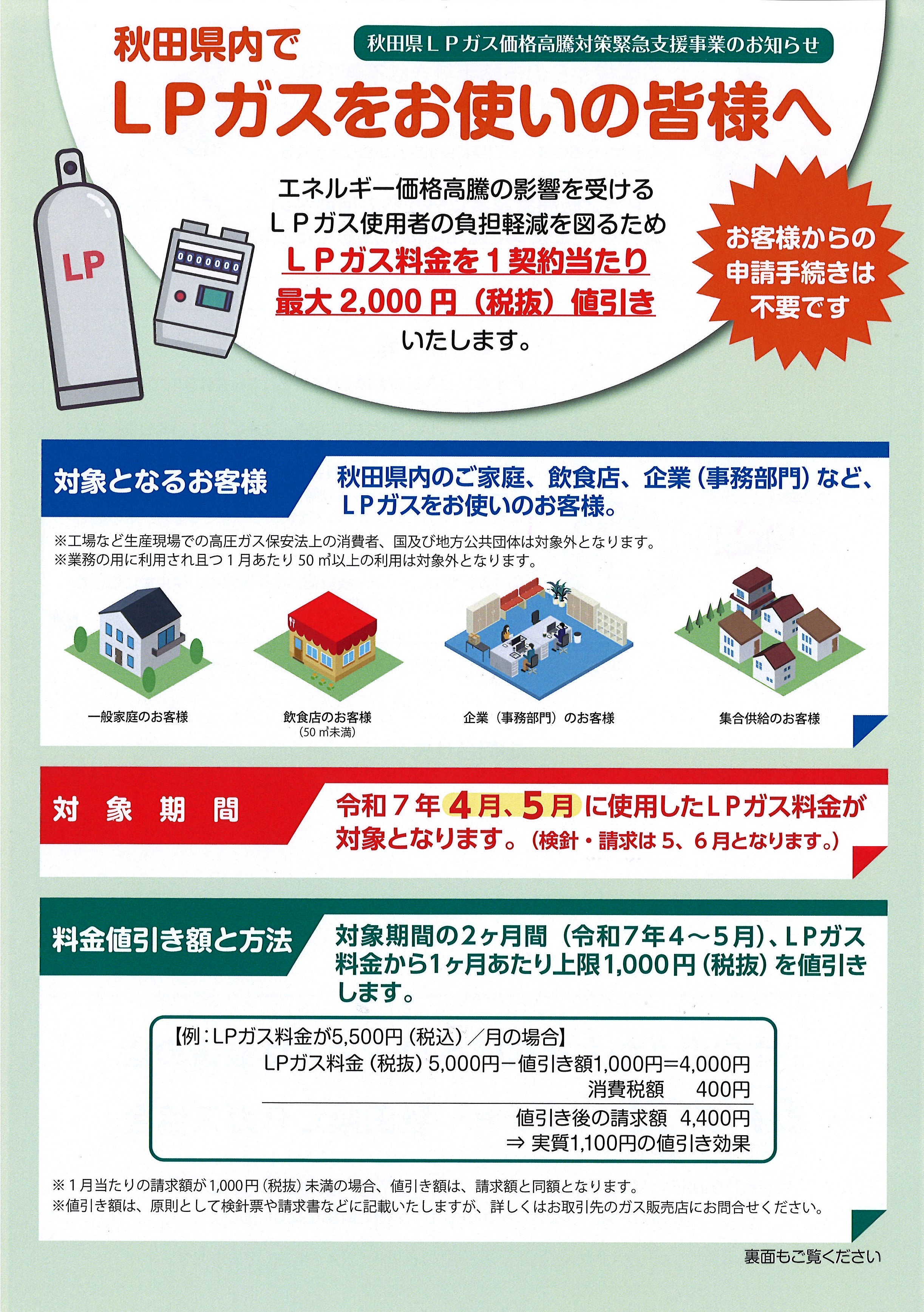 秋田県LPガス価格高騰対策緊急支援事業のお知らせ - お知らせ｜有限